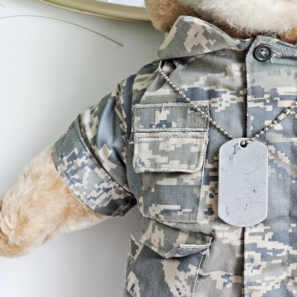 Bear Force of America 21" USAF Air Force Military Teddy Bear 1989 Ira Green Camo - Picture 9 of 11